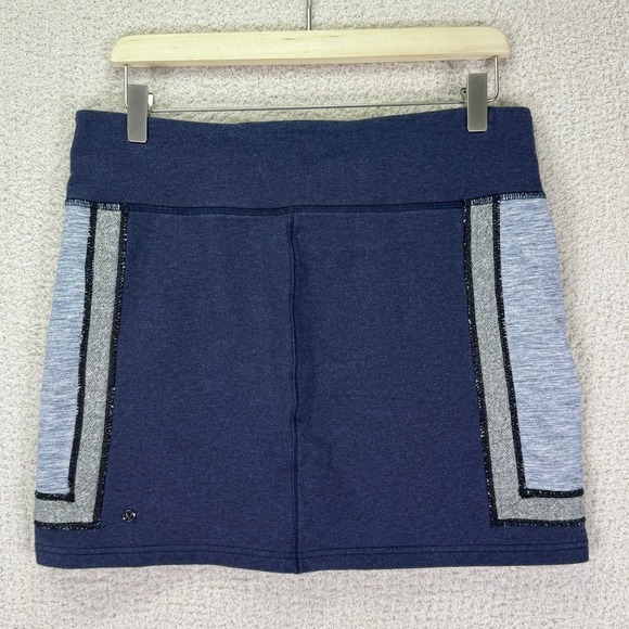 Lululemon Athletica Athletic Cotton Skirt Size 8 Activewear Navy Blue‎ Gray - Picture 2 of 7